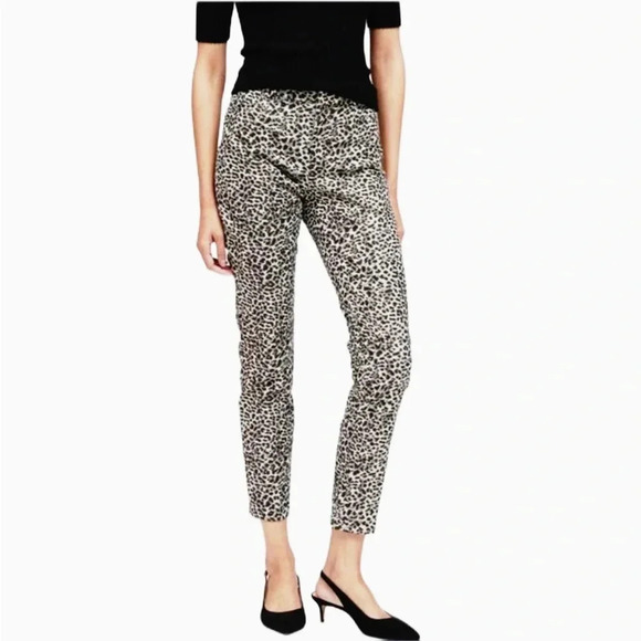 Banana Republic Pants - {Banana Republic} "Sloan" Ankle Slim Straight Leg Stretch Leopard Print Pants